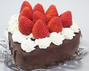 【バレンタイン】ハート型チョコレートケーキ