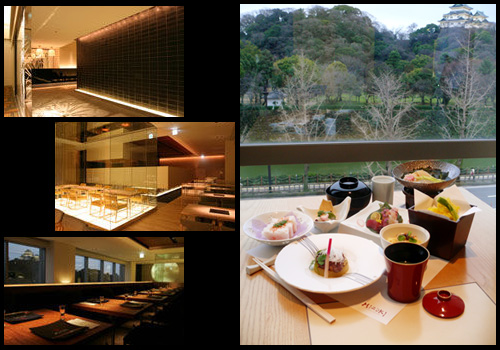 和歌山城を眺めながら、四季折々のお料理を。